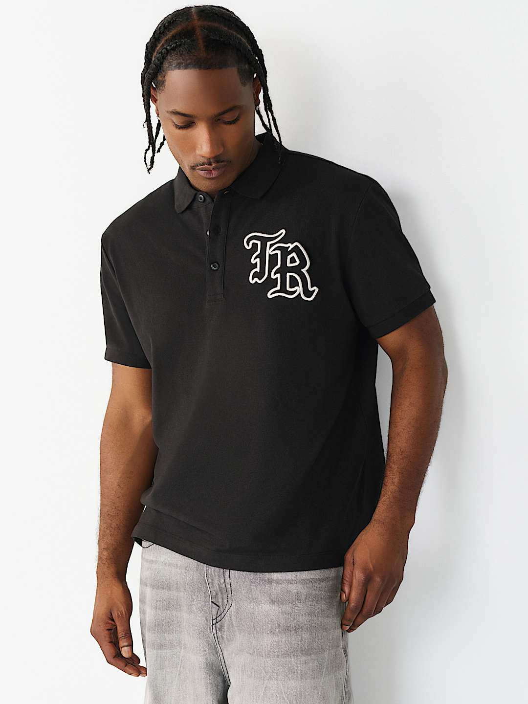 True Religion - Embroidered Stitch Dept Polo Shirt