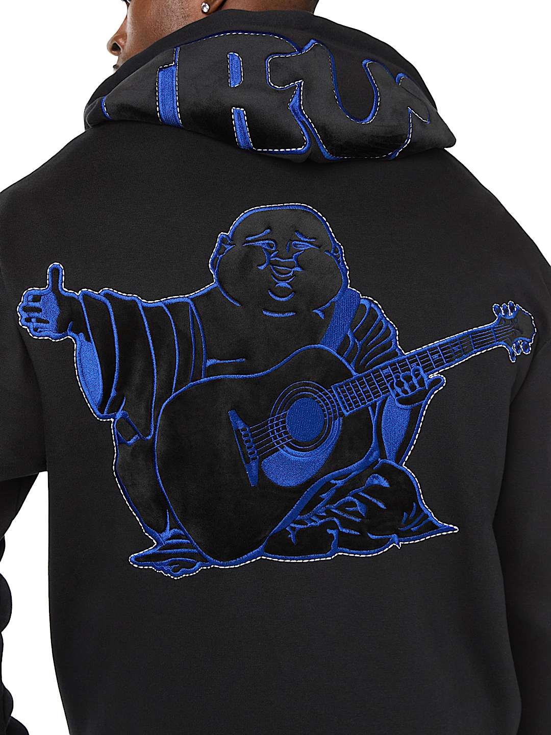 True Religion - Velour Logo Zip Hoodie