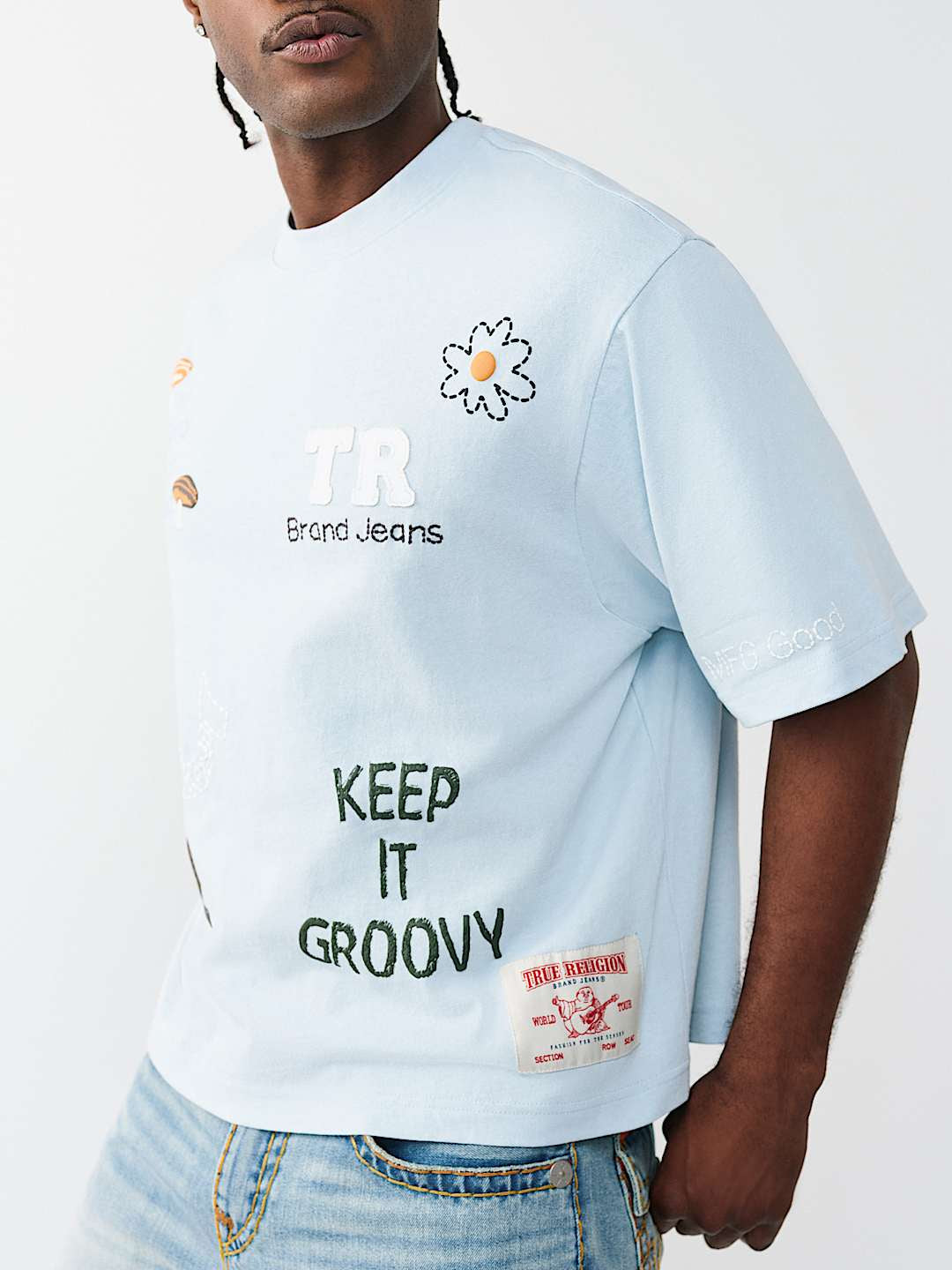 True Religion - Multi Logo Heavyweight Boxy Tee