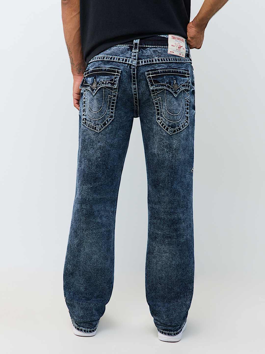 True Religion - Ricky Big T Embroidered Flap Straight Jean 34"