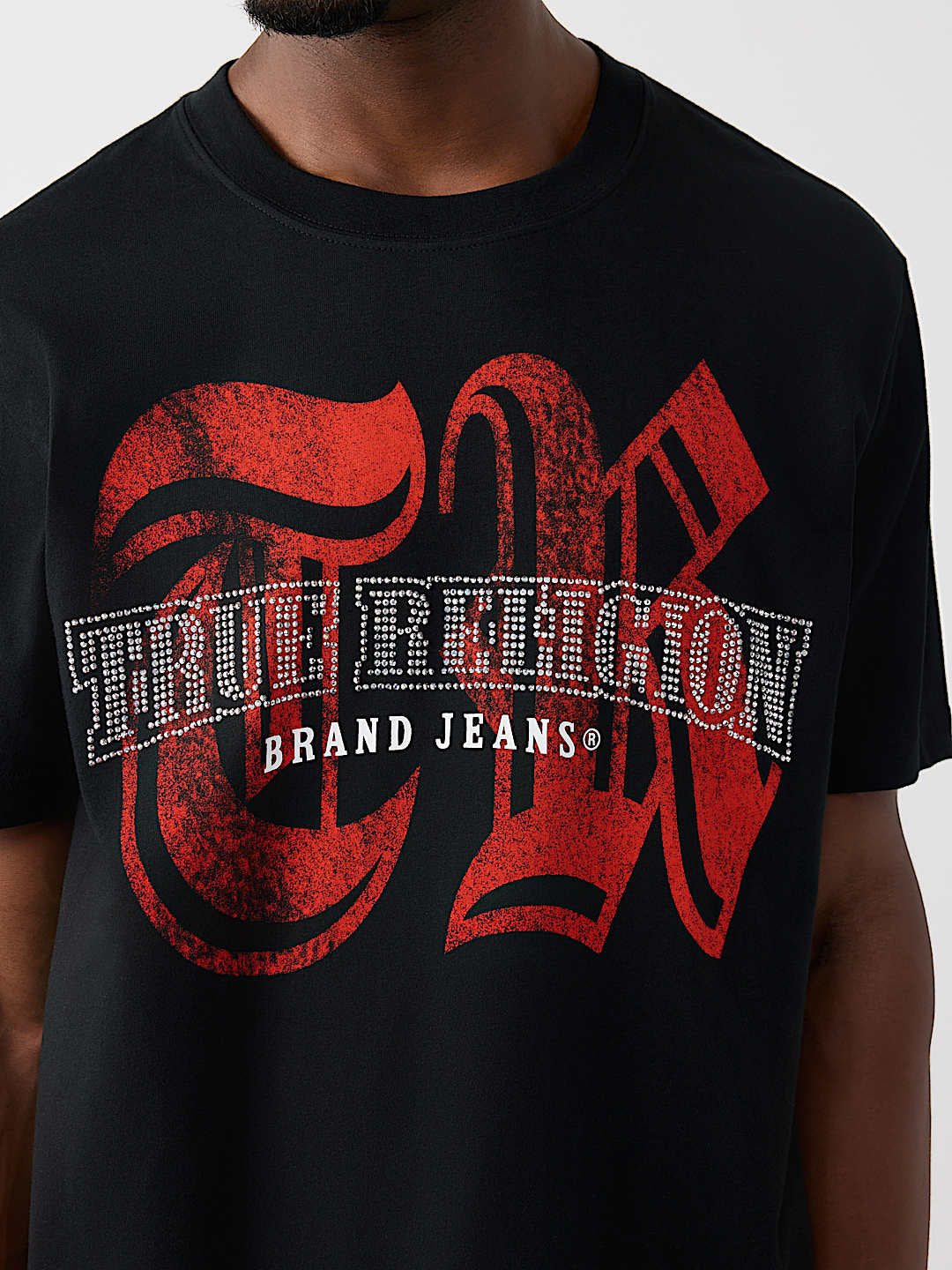 True Religion - Rhinestone Logo Tee
