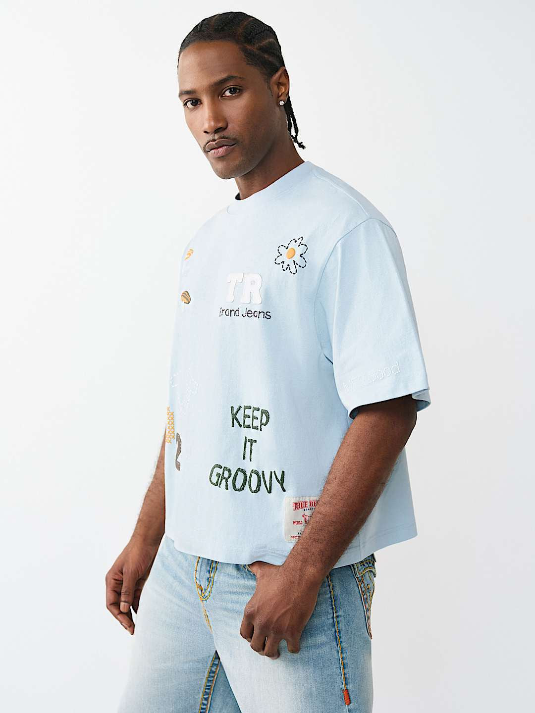 True Religion - Multi Logo Heavyweight Boxy Tee