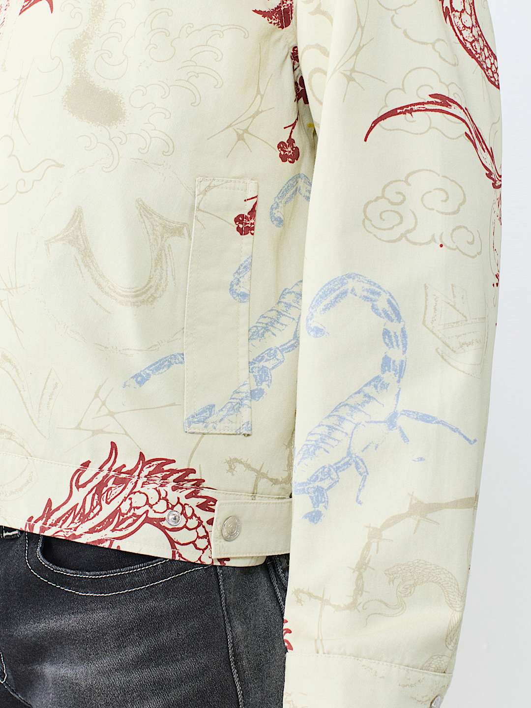 True Religion - Washed Poplin Tattoo Jacket