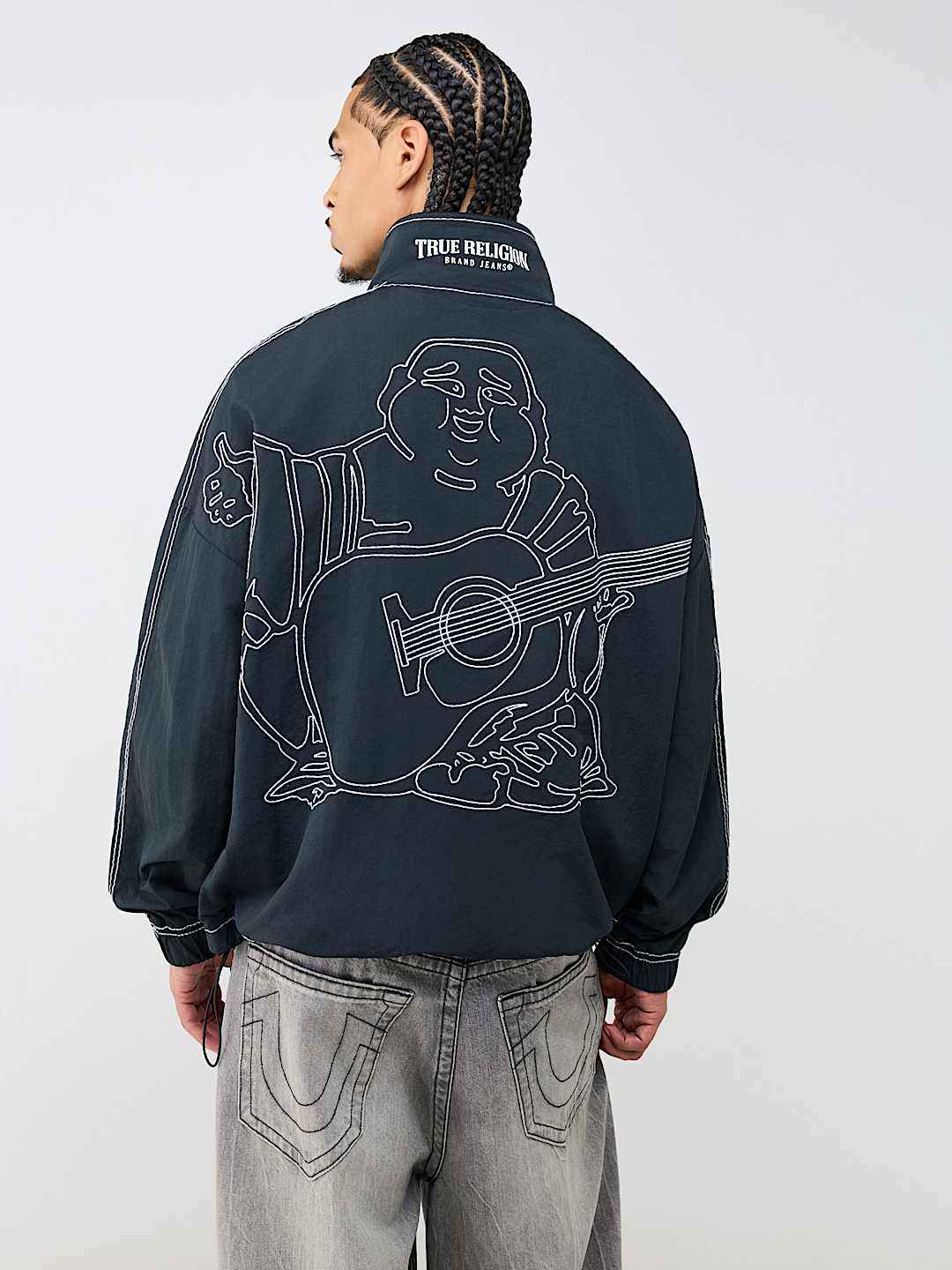 True Religion - Big T Nylon Quarter Zip Jacket