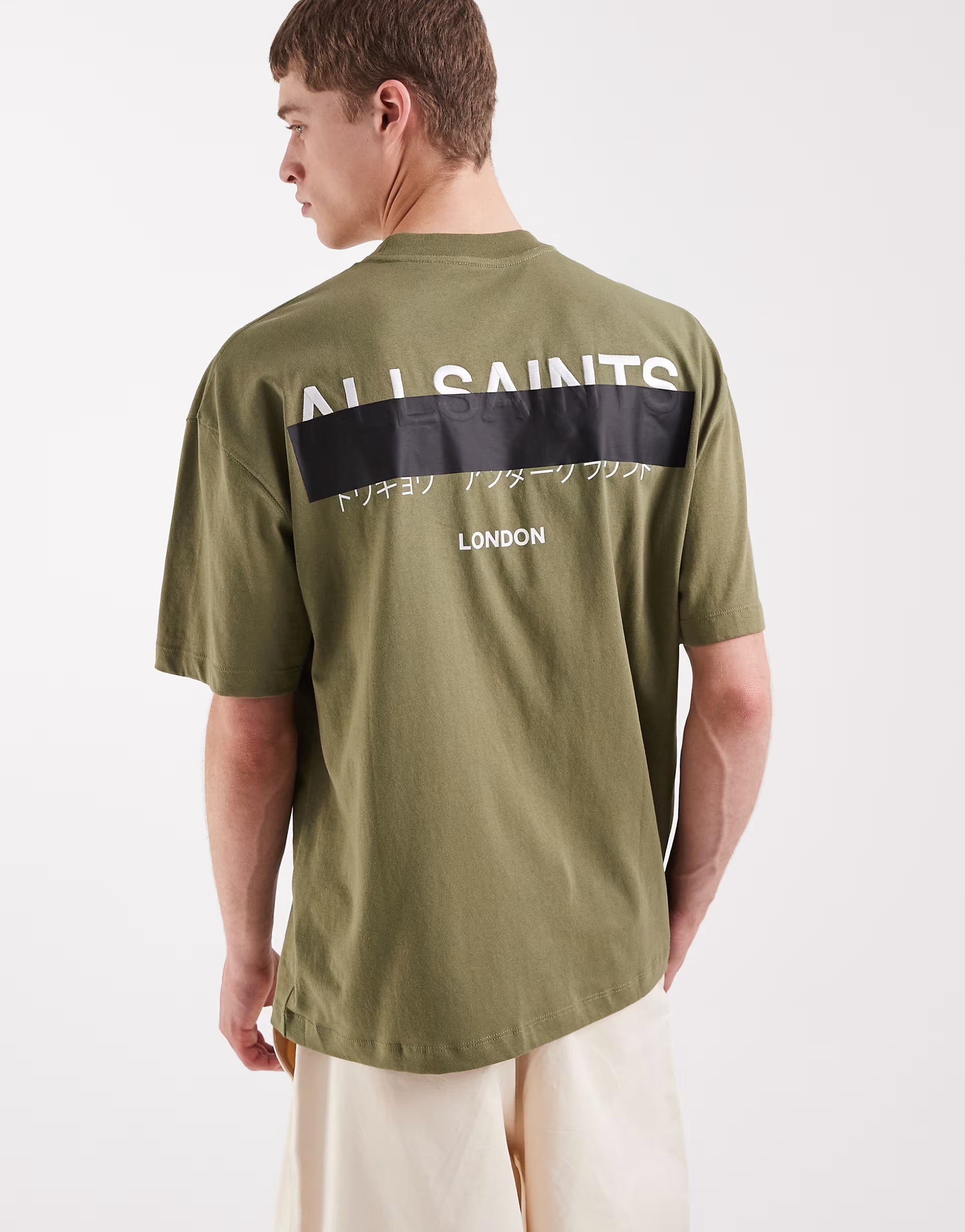 AllSaints - Redact Oversized Embroidered Logo T-shirt
