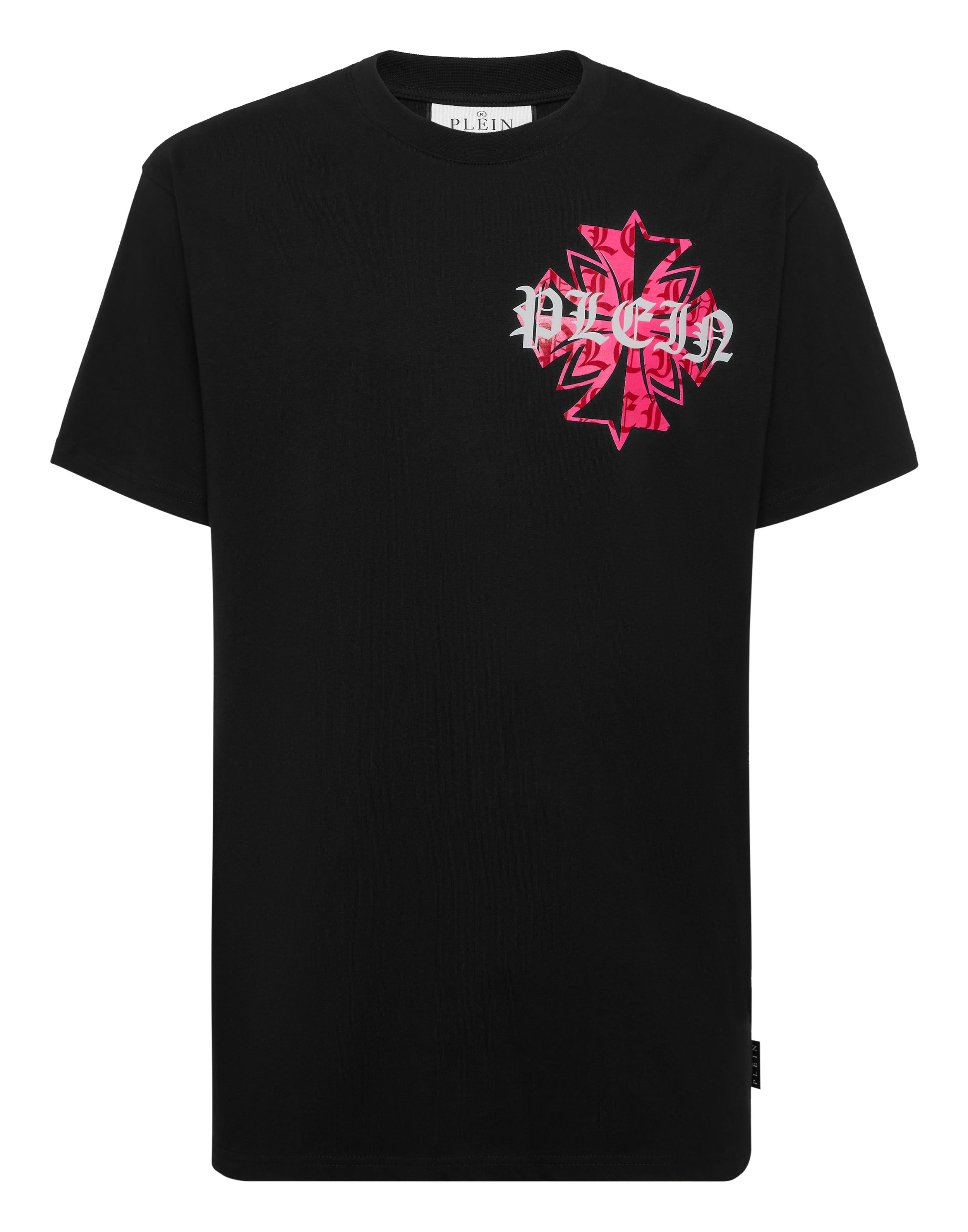 PHILIPP PLEIN - Round Neck T-Shirt Worldwide Puffy Crest