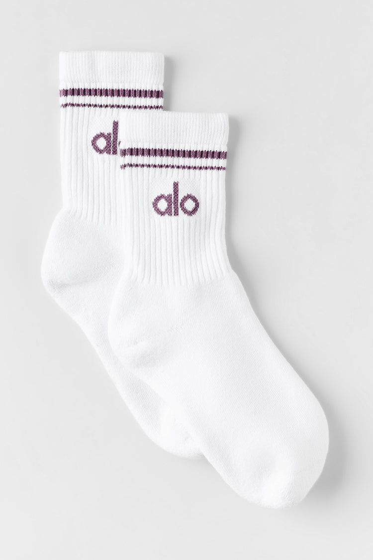 Alo Yoga - Unisex Half-Crew Throwback Sock