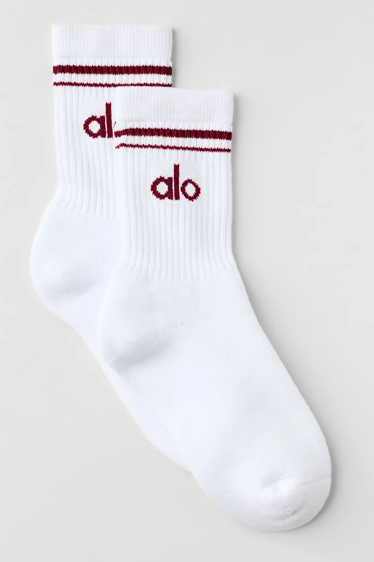 Alo Yoga - Unisex Half-Crew Throwback Sock