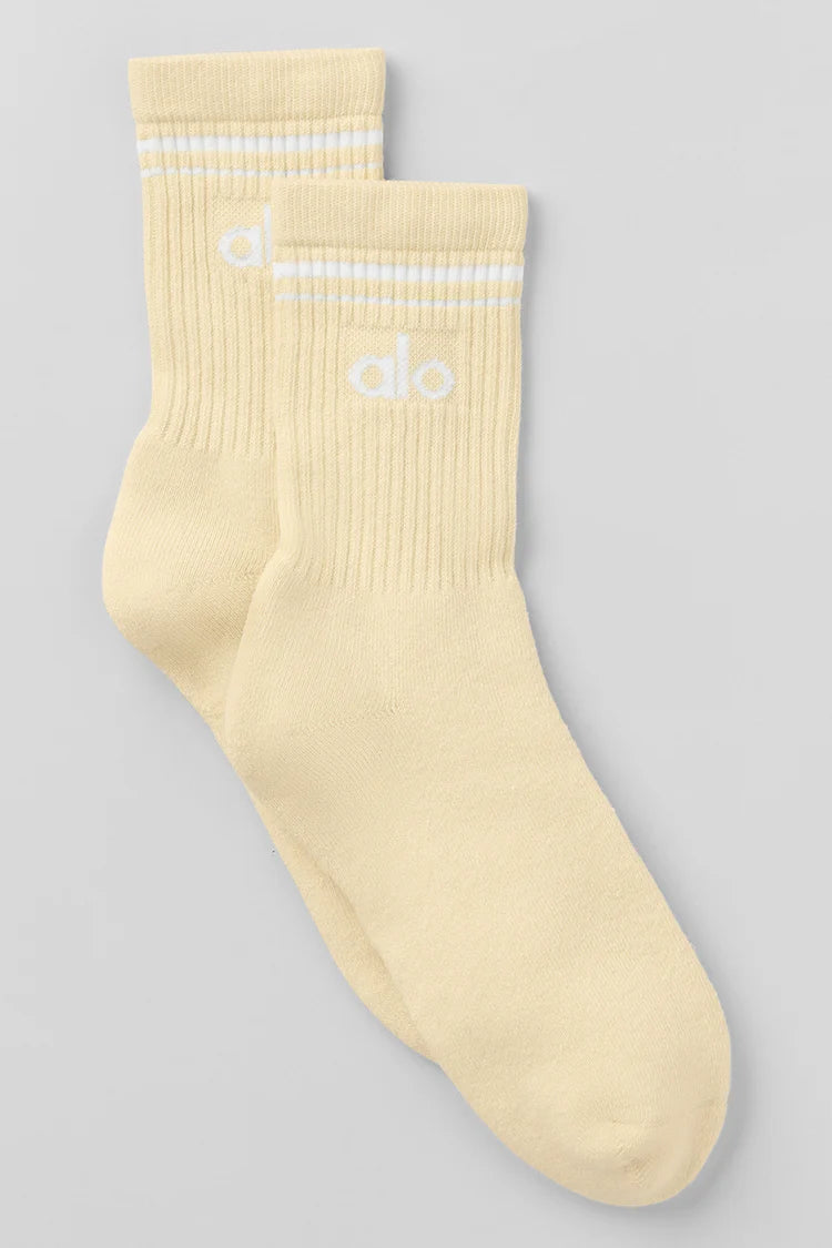 Alo Yoga - Unisex Half-Crew Throwback Sock