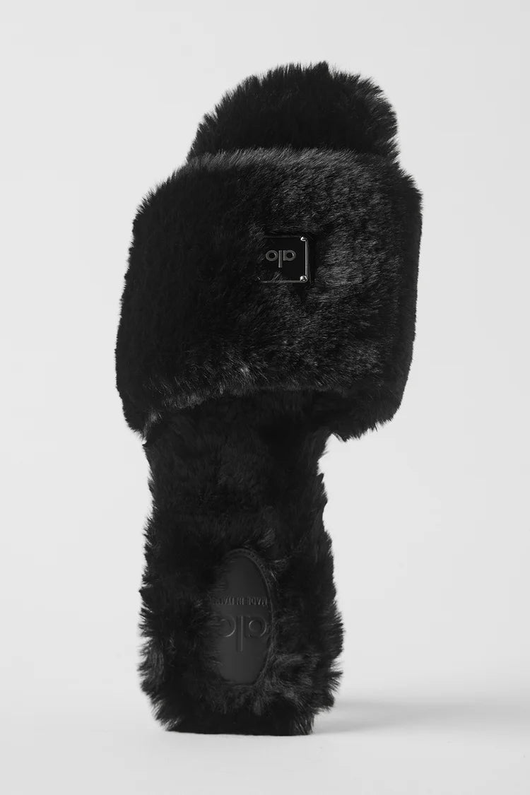 Alo Yoga - ALO Classico Faux Fur Sandal
