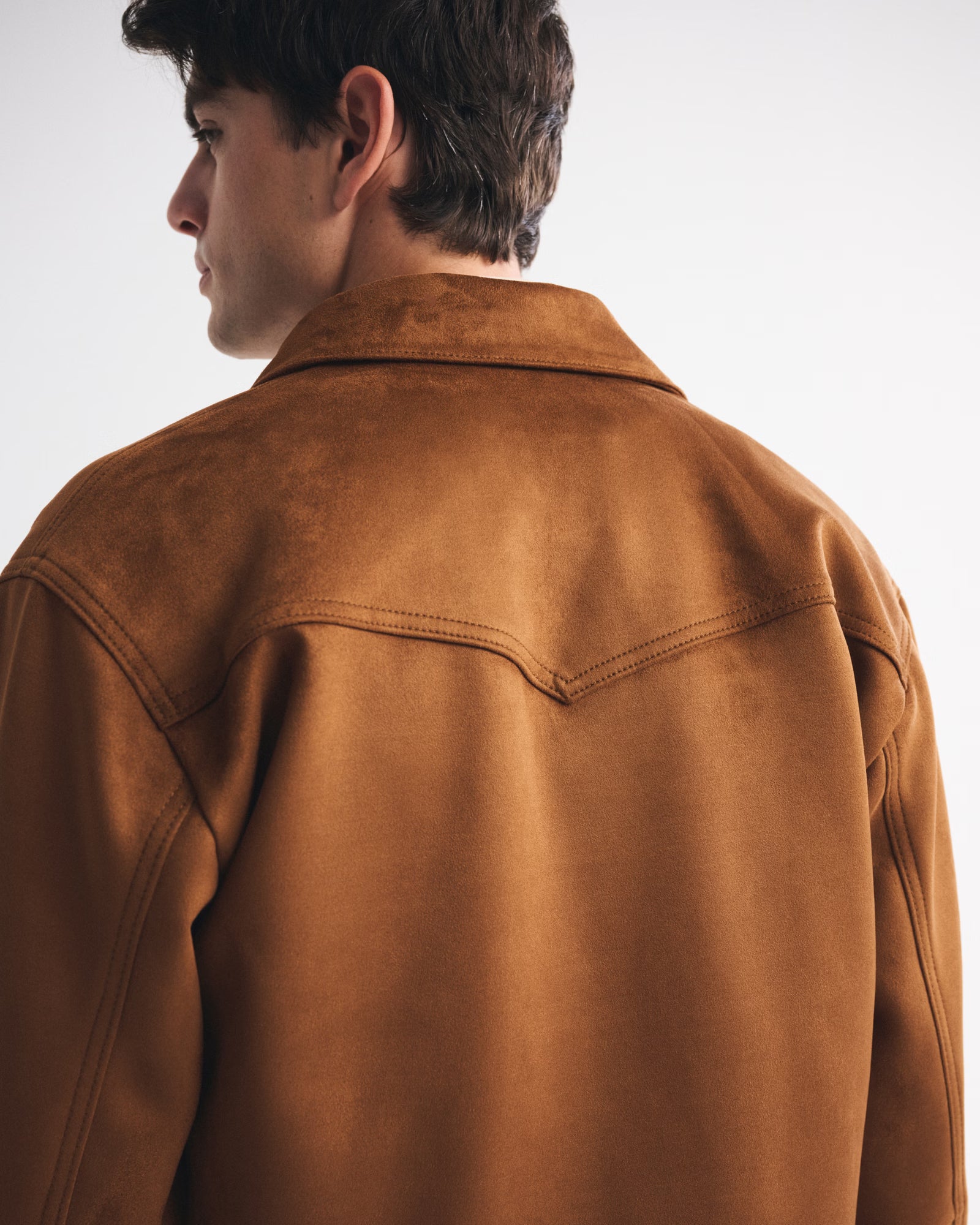 Abercrombie & Fitch - Vegan Pony Hair Zip Trucker Jacket