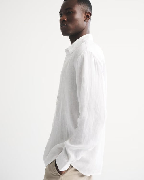 Abercrombie & Fitch - 100% Linen Button-Up Shirt IMMEDIATE