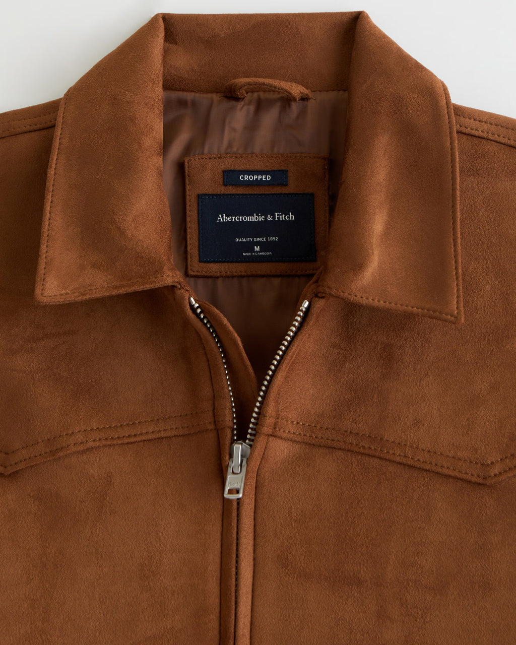 Abercrombie & Fitch - Vegan Pony Hair Zip Trucker Jacket