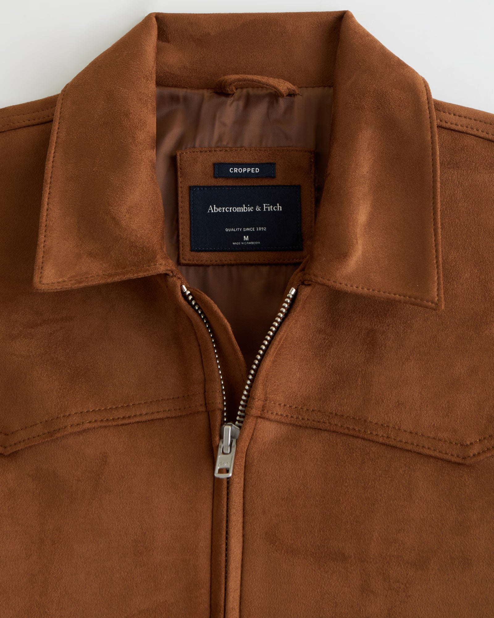 Abercrombie & Fitch - Vegan Pony Hair Zip Trucker Jacket