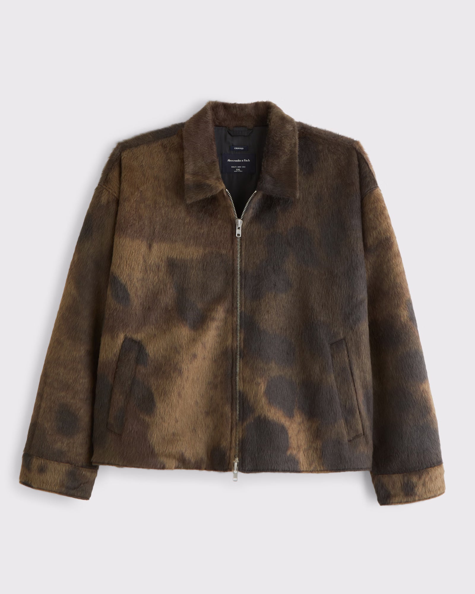 Abercrombie & Fitch - Vegan Pony Hair Zip Trucker Jacket
