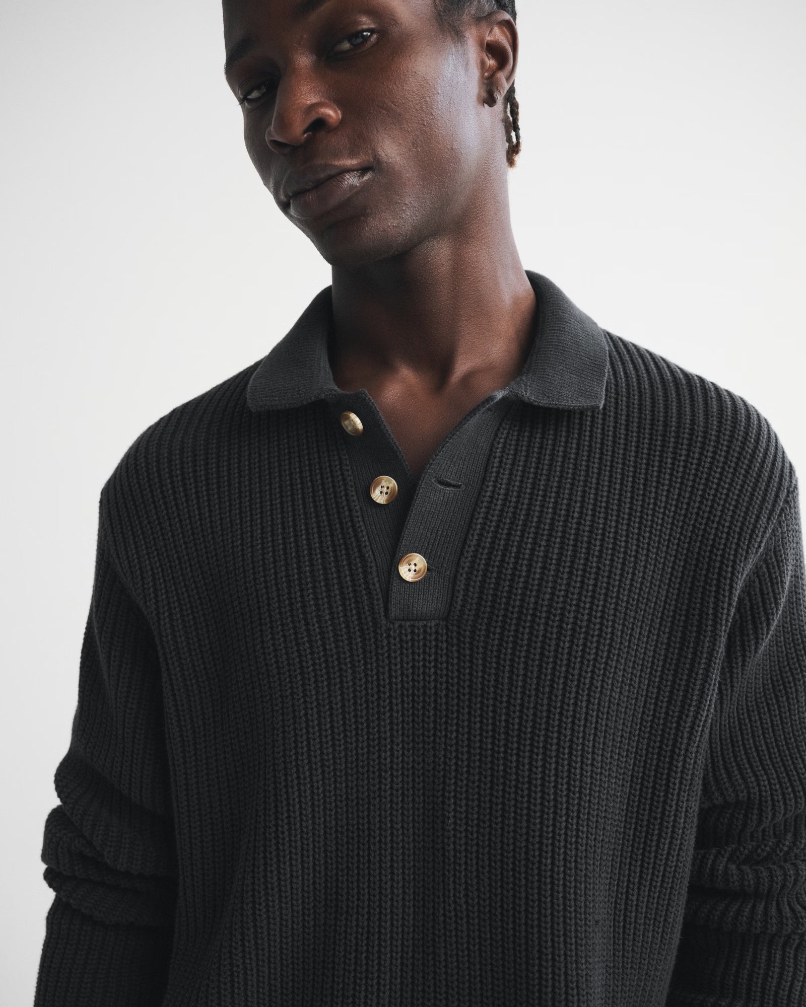 Abercrombie & Fitch - 3-Button Collared Sweater