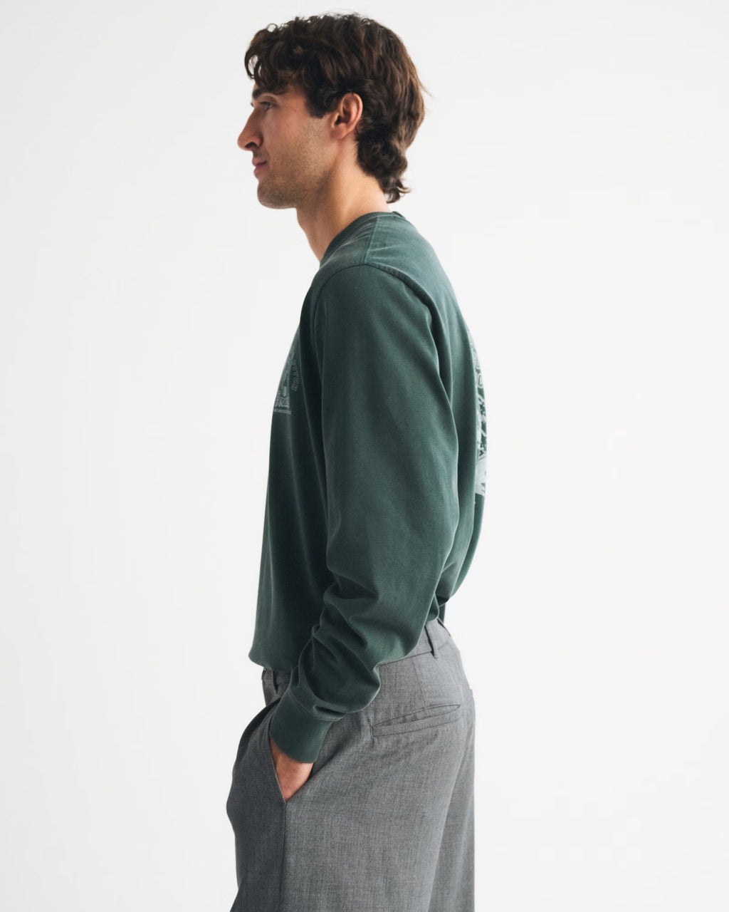 Abercrombie 7 fitch - Long-Sleeve Graphic Logo Tee