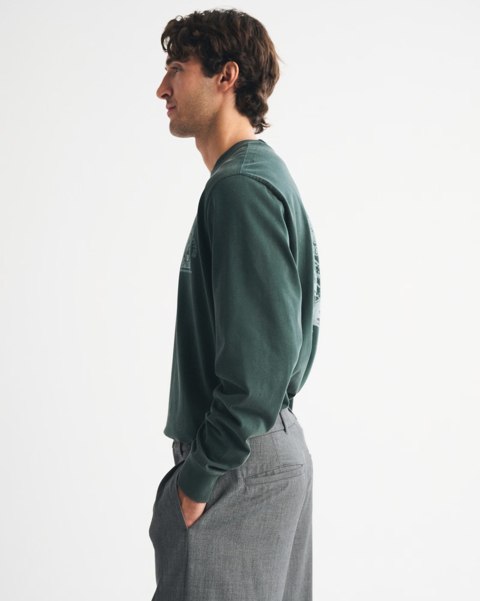 Abercrombie 7 fitch - Long-Sleeve Graphic Logo Tee