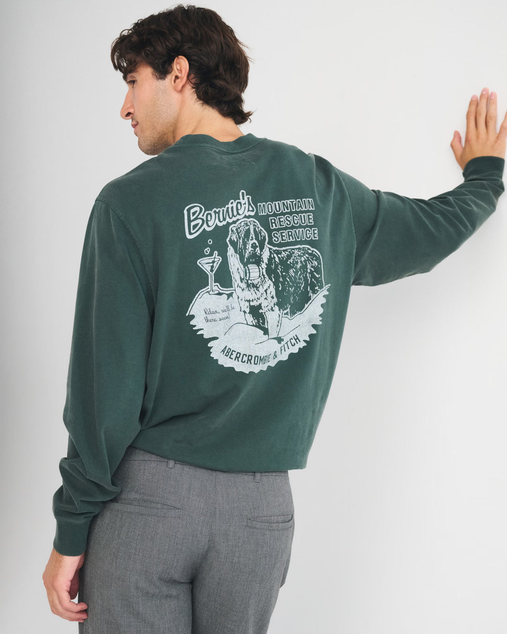 Abercrombie 7 fitch - Long-Sleeve Graphic Logo Tee