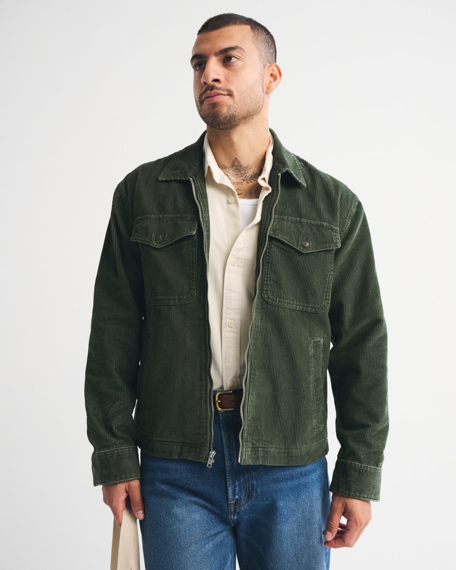 Abercrombie & Fitch - Corduroy Zip Shirt Jacket