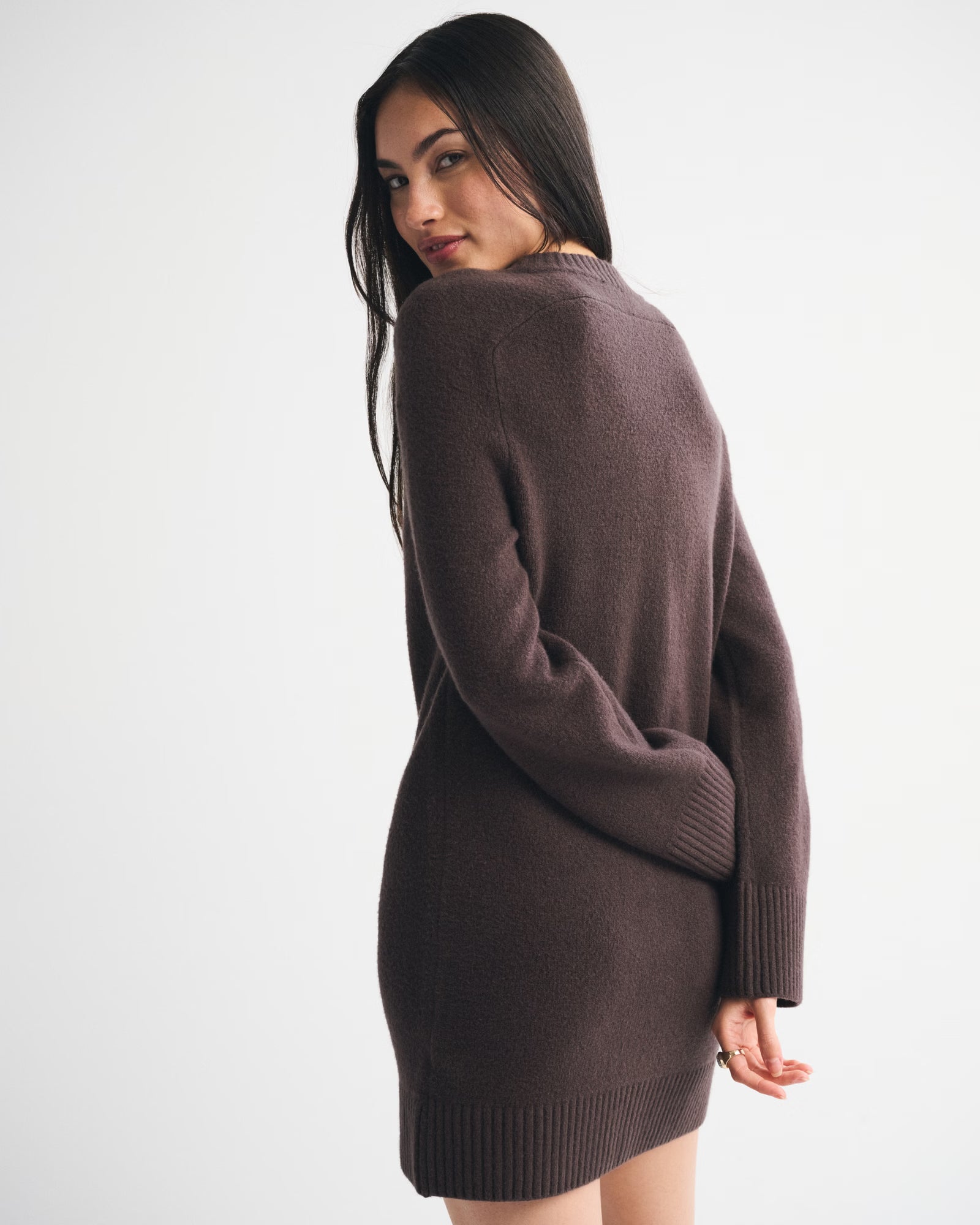 Abercrombie & Fitch - Long-Sleeve Cardigan Mini Sweater Dress