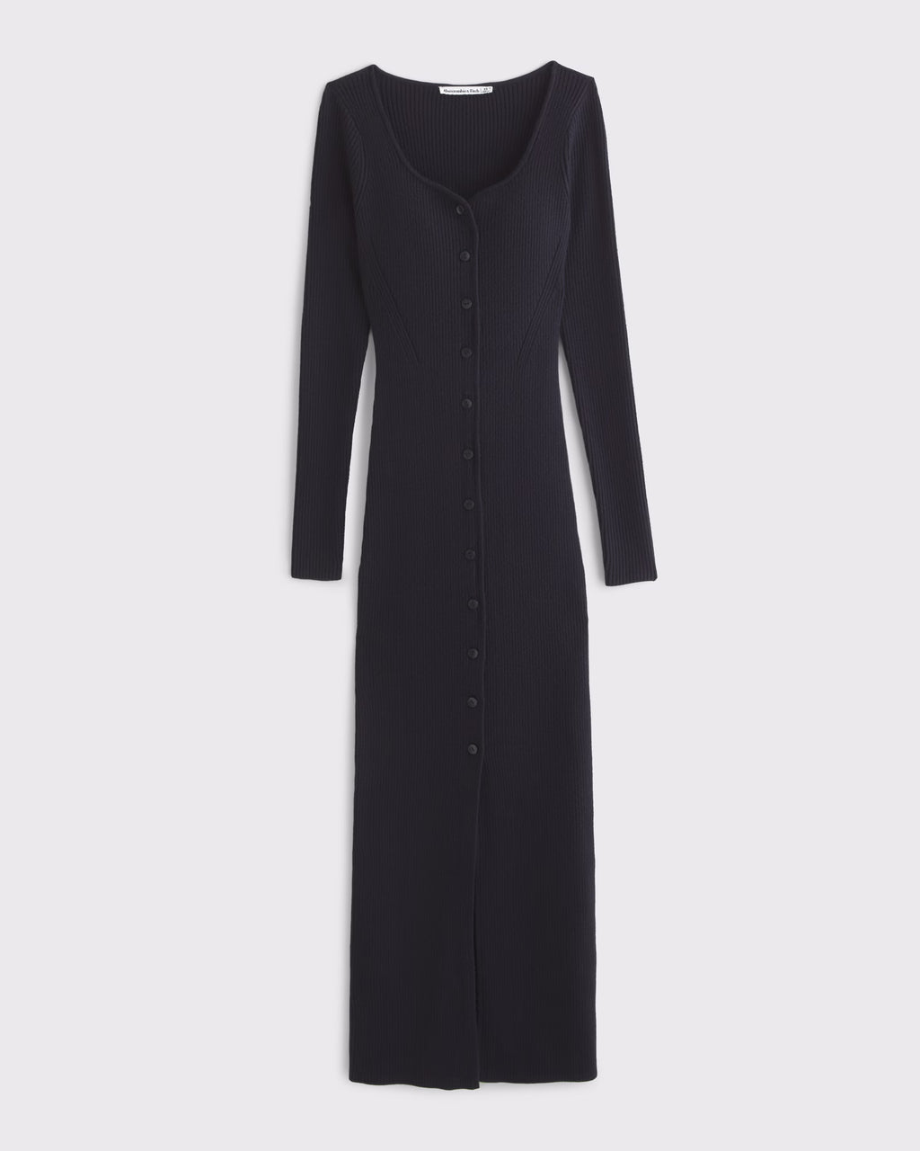 Abercrombie & Fitch - Long-Sleeve Button-Through Maxi Sweater Dress