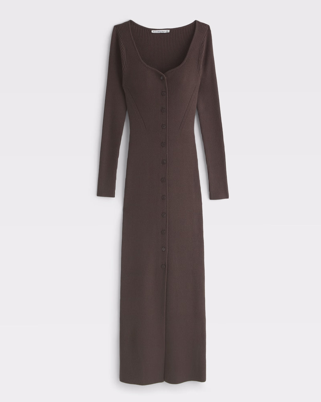 Abercrombie & Fitch - Long-Sleeve Button-Through Maxi Sweater Dress