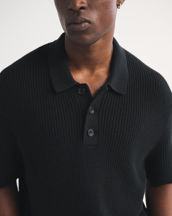 Abercrombie & Fitch - 100% Cotton 3-Button Sweater Polo IMMEDIATE