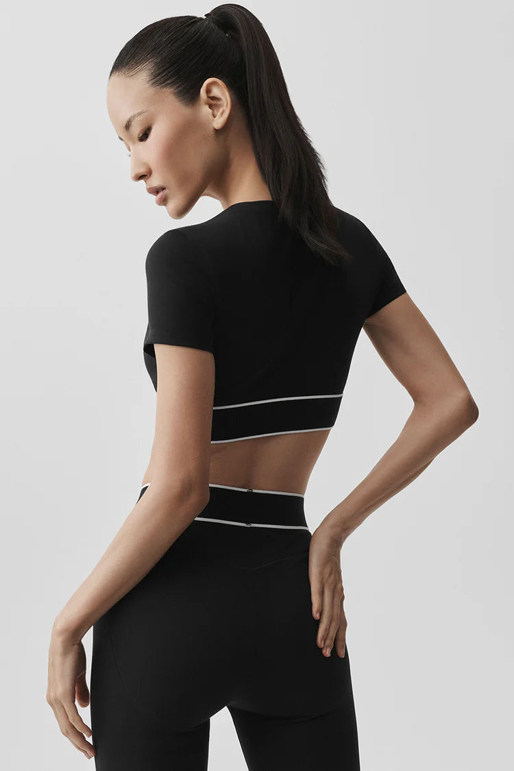 ALO YOGA - Softsculpt Amp It Up Short Sleeve Bra