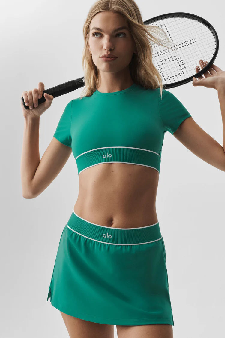 ALO YOGA - Softsculpt Amp It Up Short Sleeve Bra