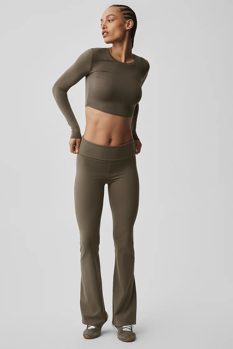 ALO YOGA - Softsculpt Foldover Flare Legging (Regular)