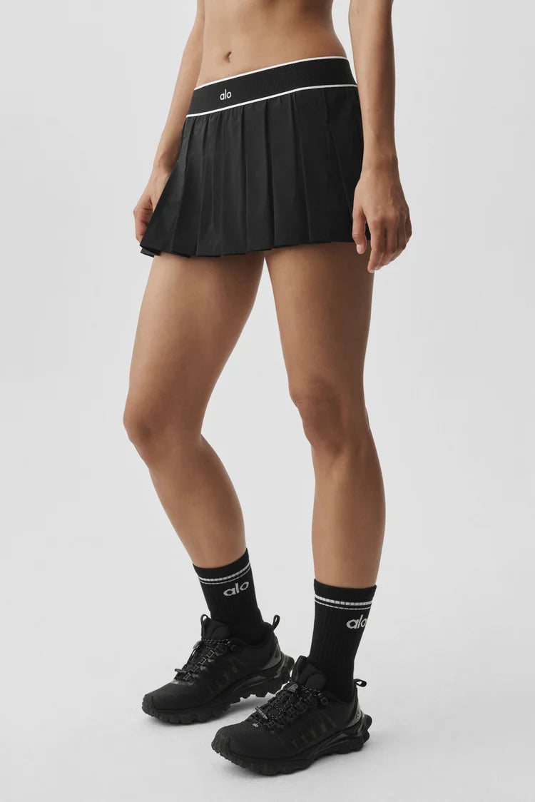 ALO YOGA - Low-Rise Amp It Up Tennis Skirt