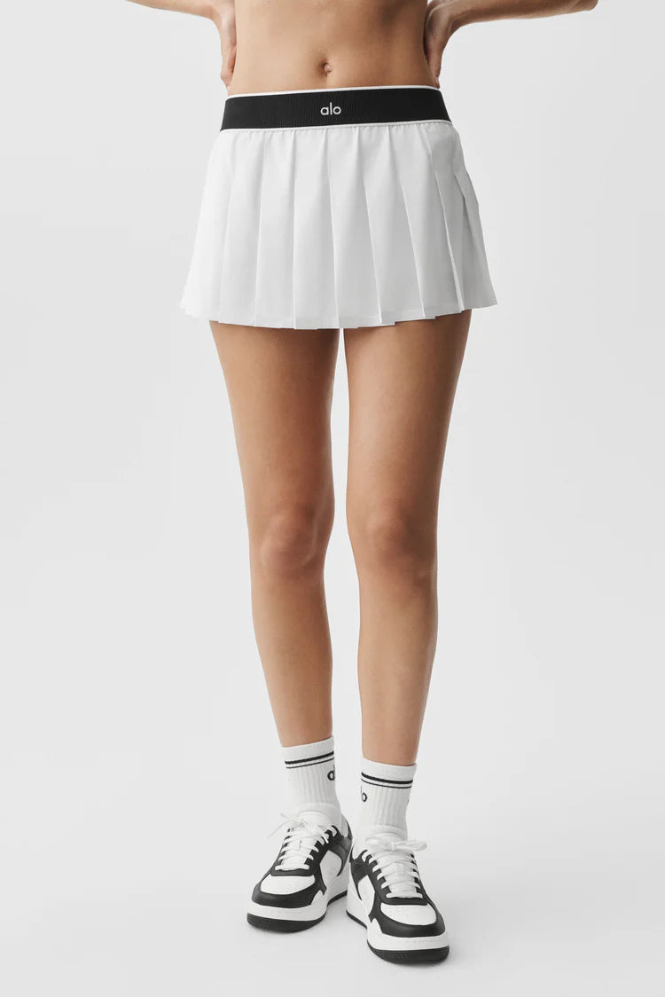 ALO YOGA - Low-Rise Amp It Up Tennis Skirt