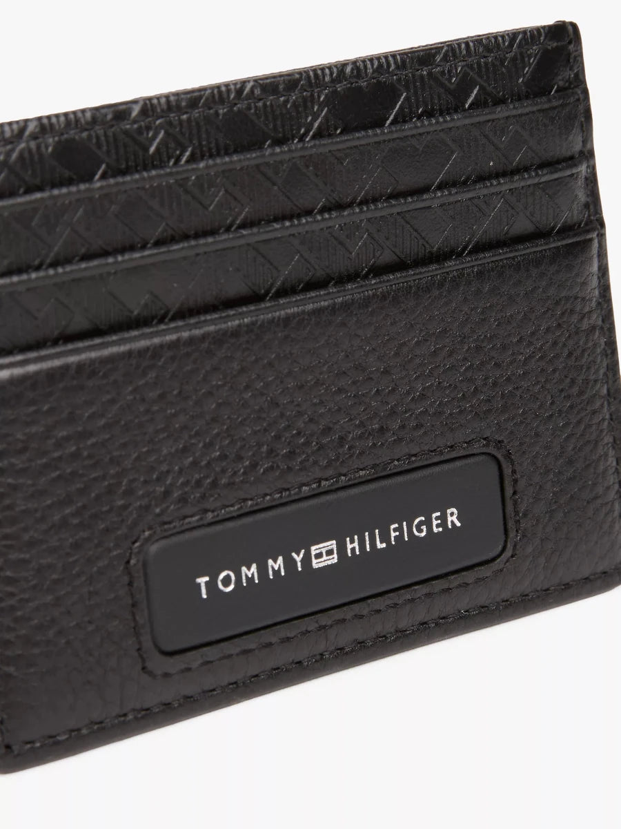 Tommy Hilfiger - Pebbled Leather Monogram Card Holder IMMEDIATE - Brandatak Store