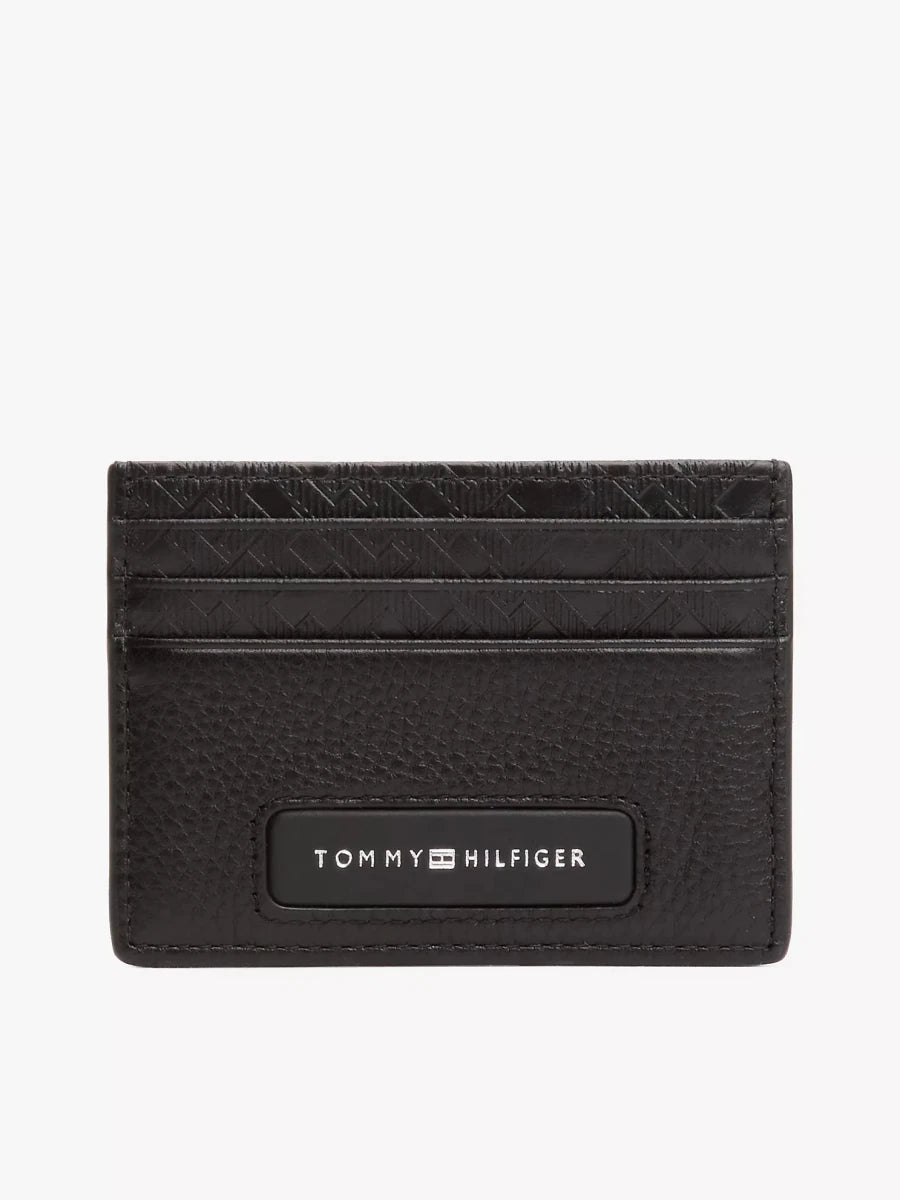 Tommy Hilfiger - Pebbled Leather Monogram Card Holder IMMEDIATE - Brandatak Store