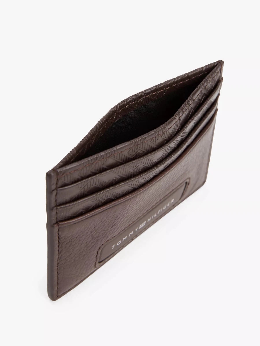 Tommy Hilfiger - Pebbled Leather Monogram Card Holder - Brandatak Store