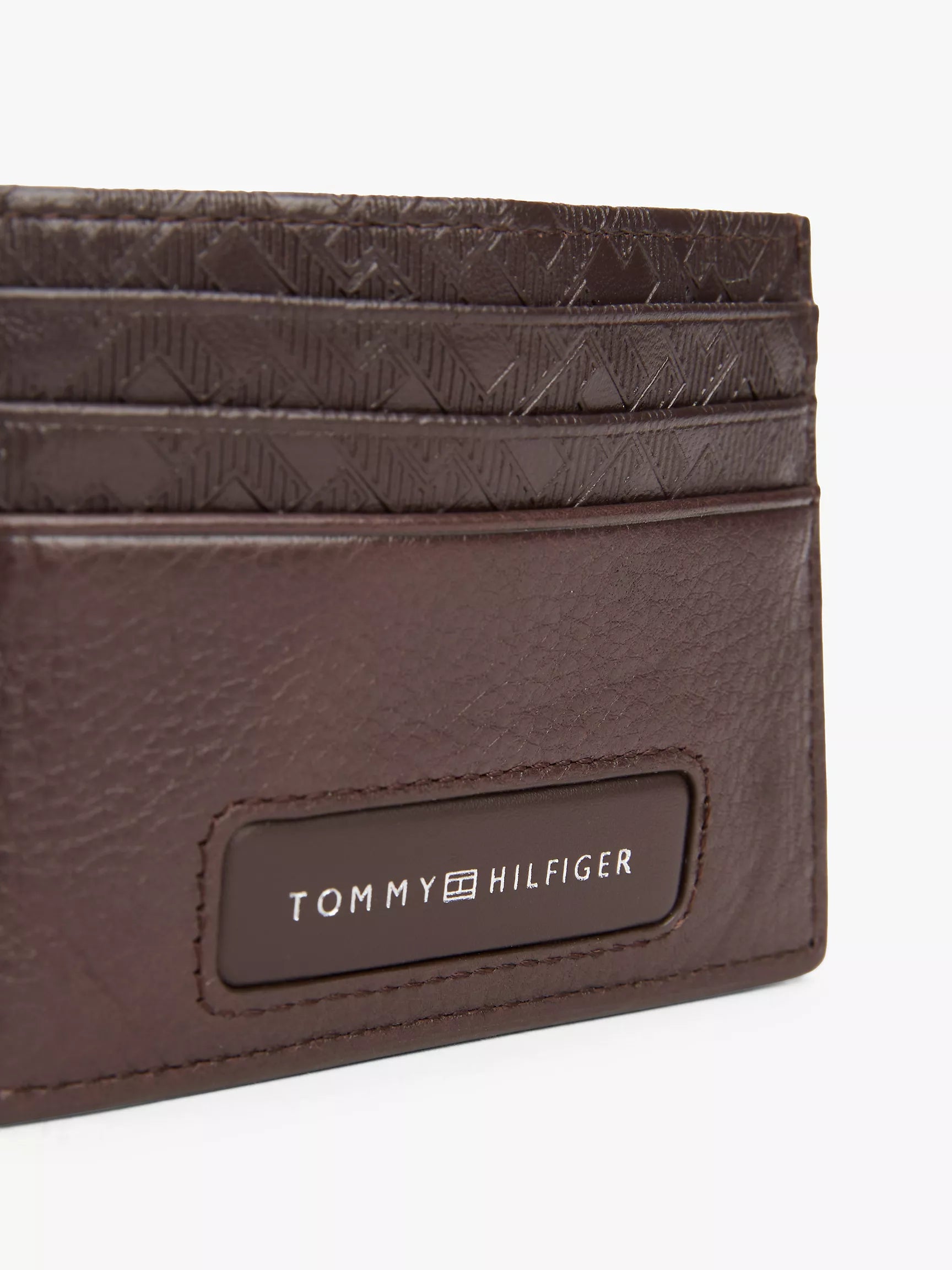 Tommy Hilfiger - Pebbled Leather Monogram Card Holder