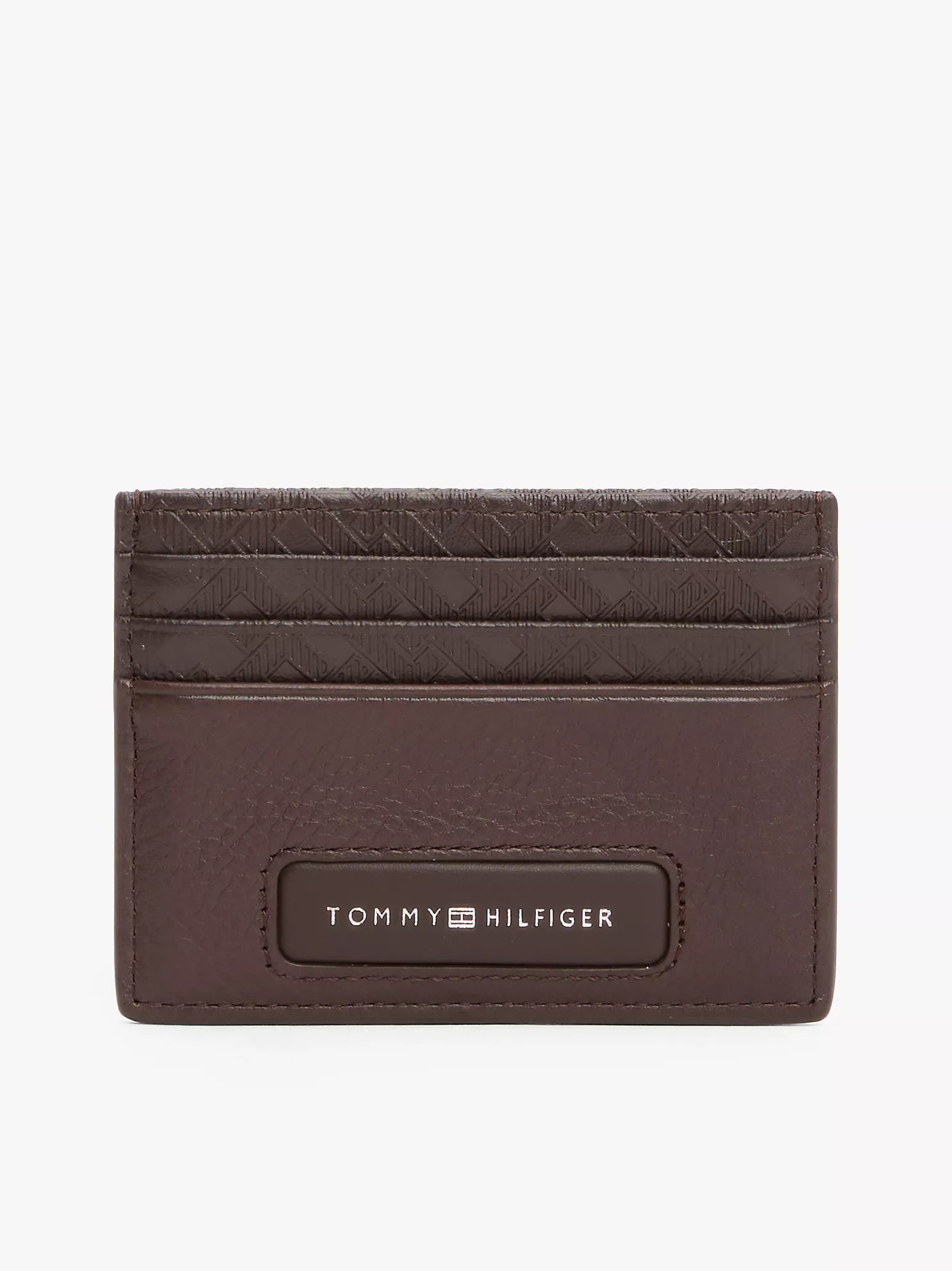 Tommy Hilfiger - Pebbled Leather Monogram Card Holder