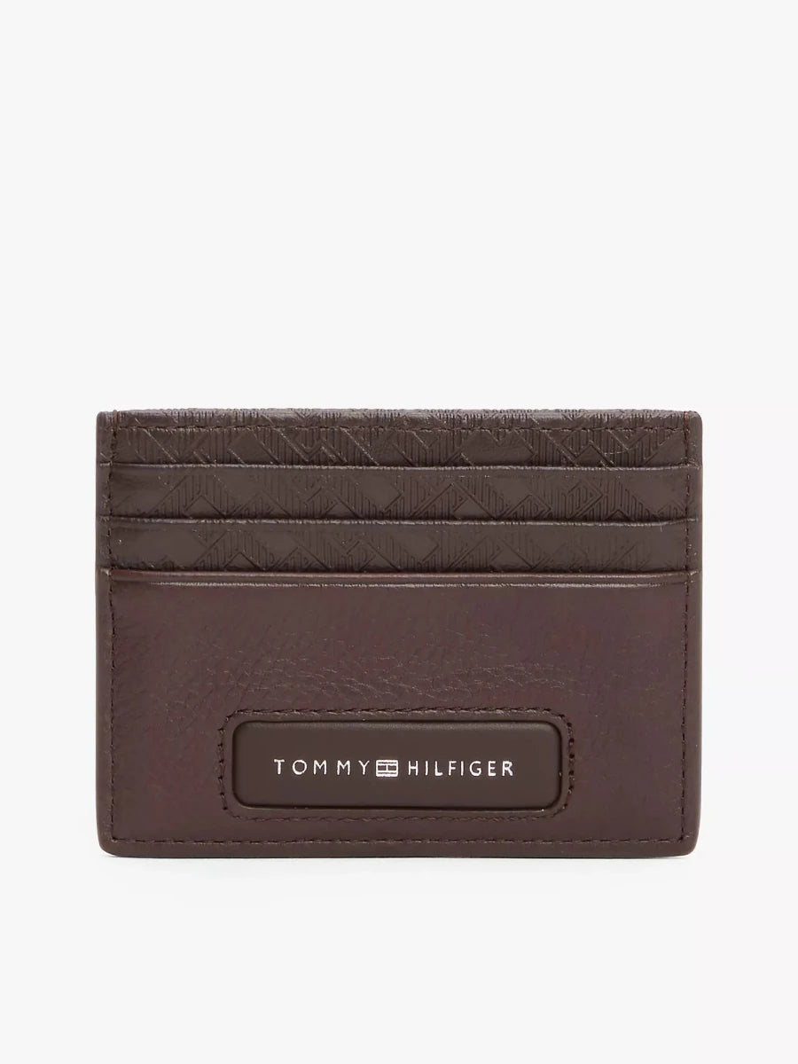 Tommy Hilfiger - Pebbled Leather Monogram Card Holder - Brandatak Store