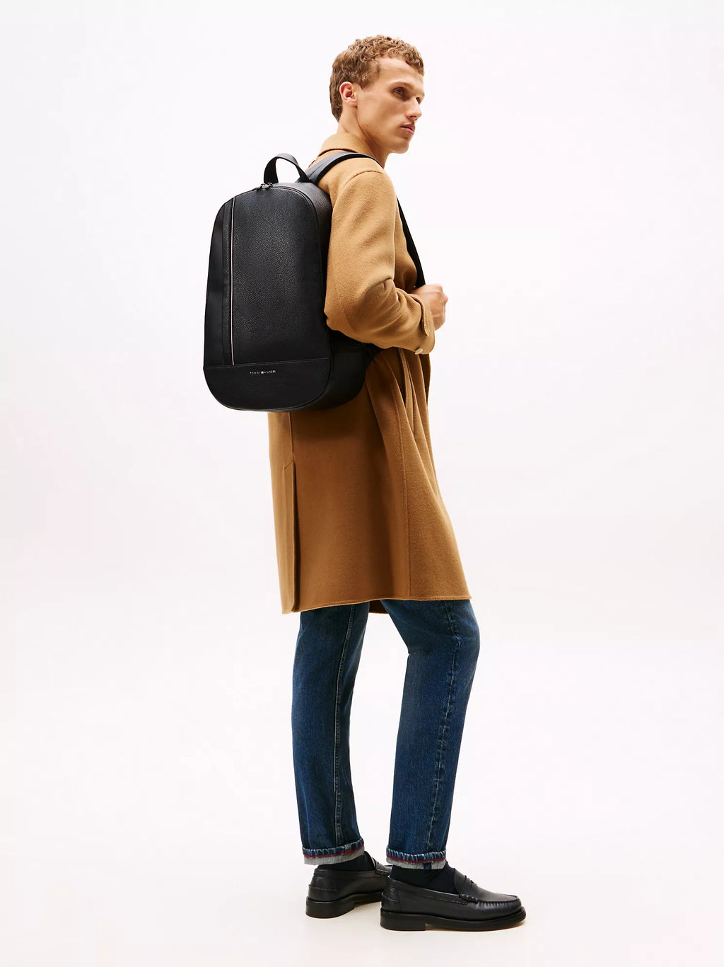 Tommy Hilfiger - Logo Stripe Pebbled Backpack