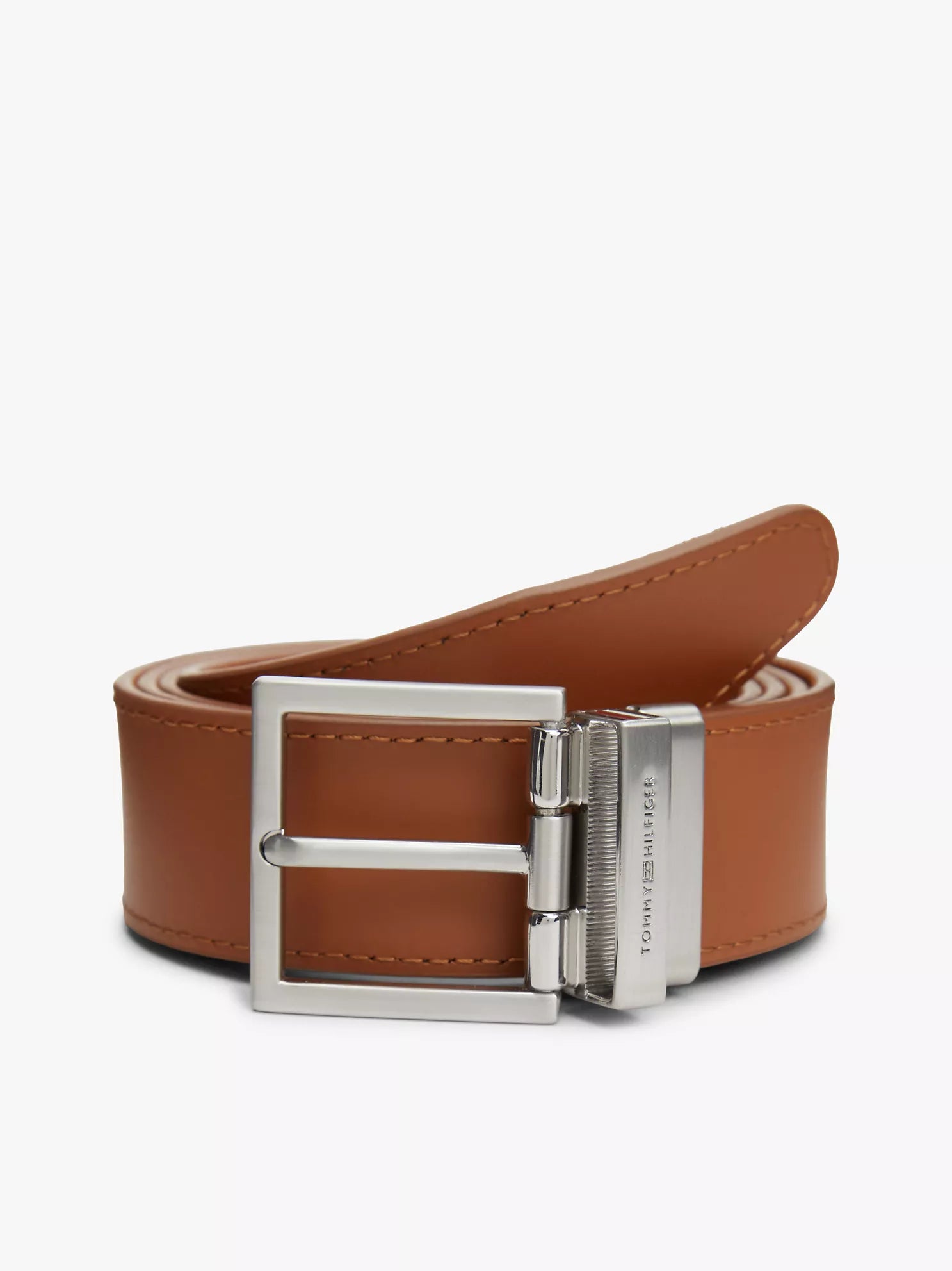 Tommy Hilfiger - Reversible Square Buckle Leather Belt
