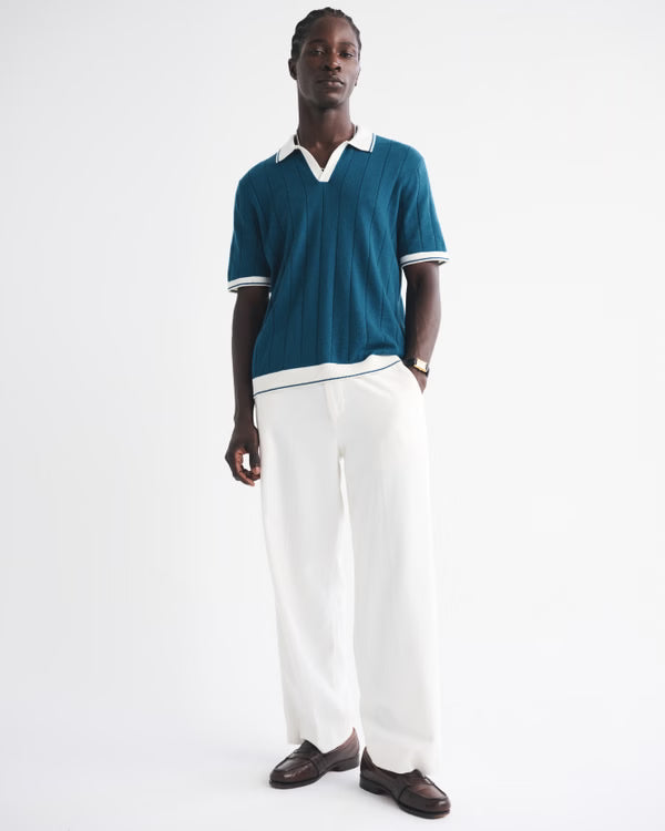 Abercrombie & Fitch - Preppy Tennis Johnny Collar Sweater Polo IMMEDIATE