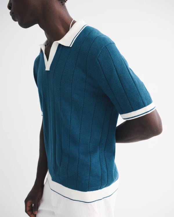 Abercrombie & Fitch - Preppy Tennis Johnny Collar Sweater Polo IMMEDIATE