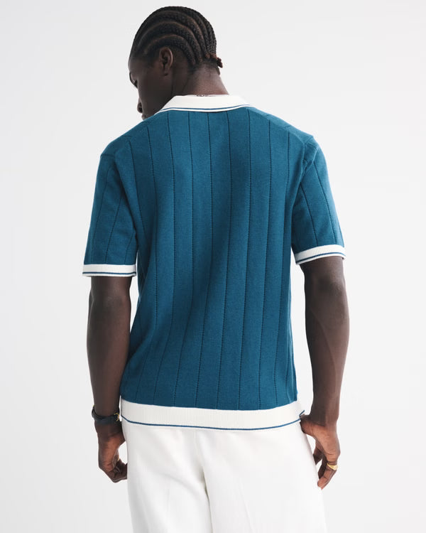Abercrombie & Fitch - Preppy Tennis Johnny Collar Sweater Polo IMMEDIATE