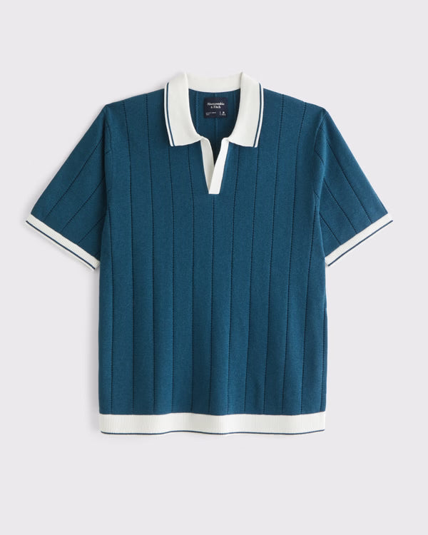 Abercrombie & Fitch - Preppy Tennis Johnny Collar Sweater Polo IMMEDIATE