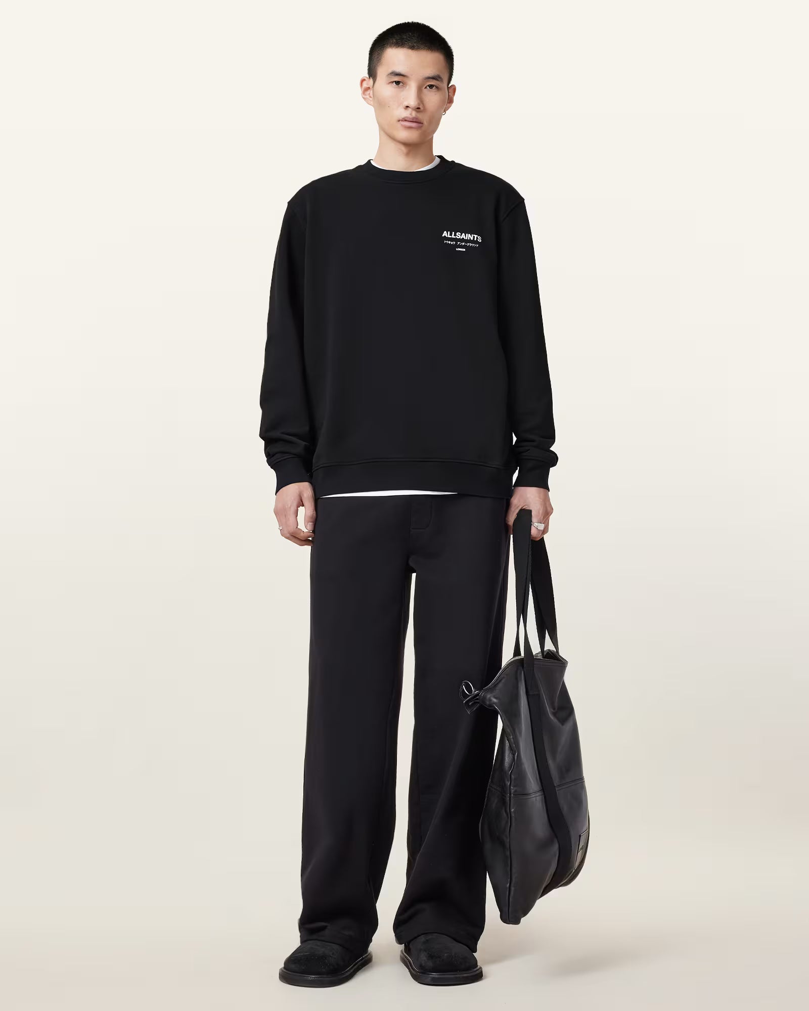 Allsaints - Underground Relaxed Fit Crew Neck Sweatshirt