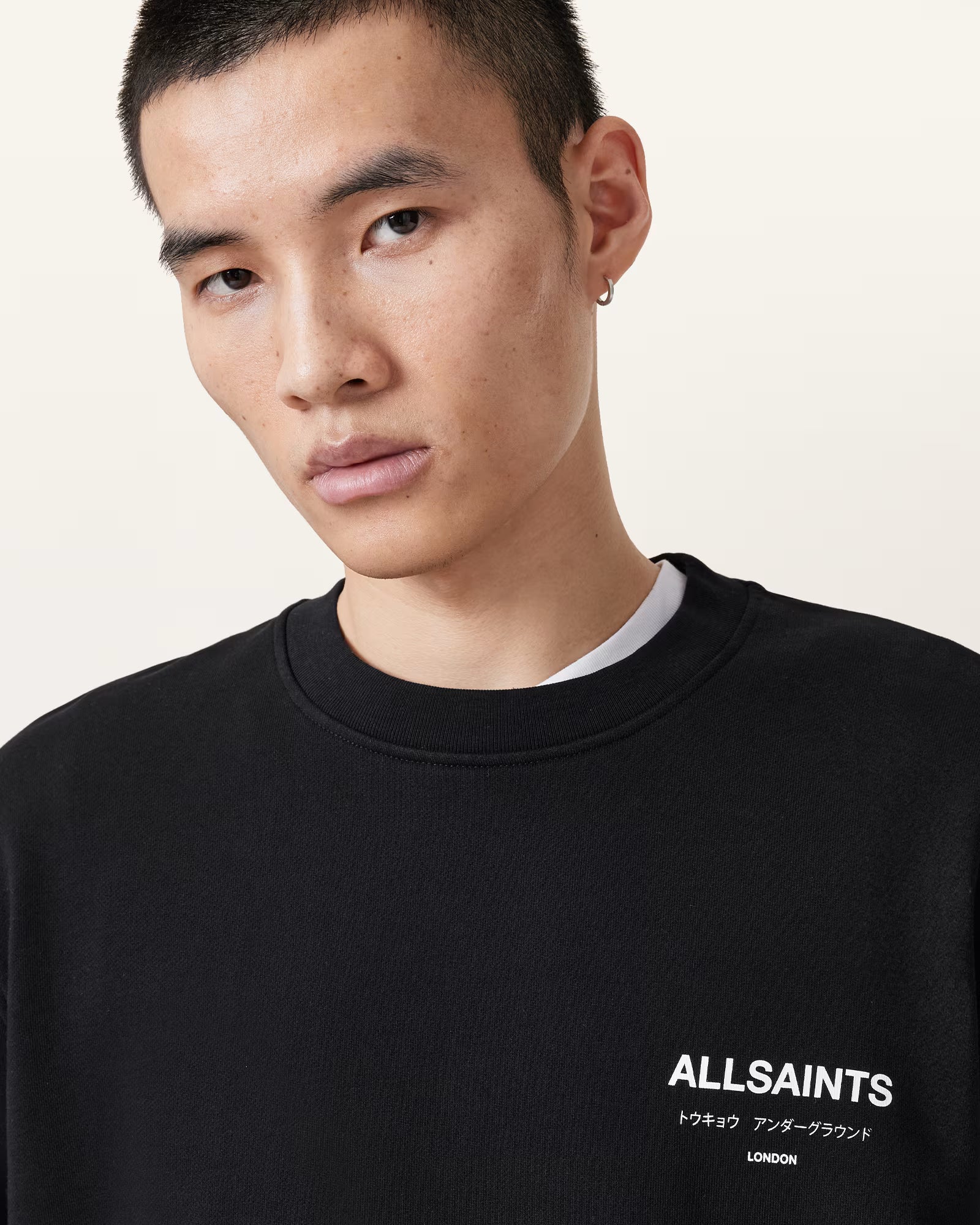 Allsaints - Underground Relaxed Fit Crew Neck Sweatshirt