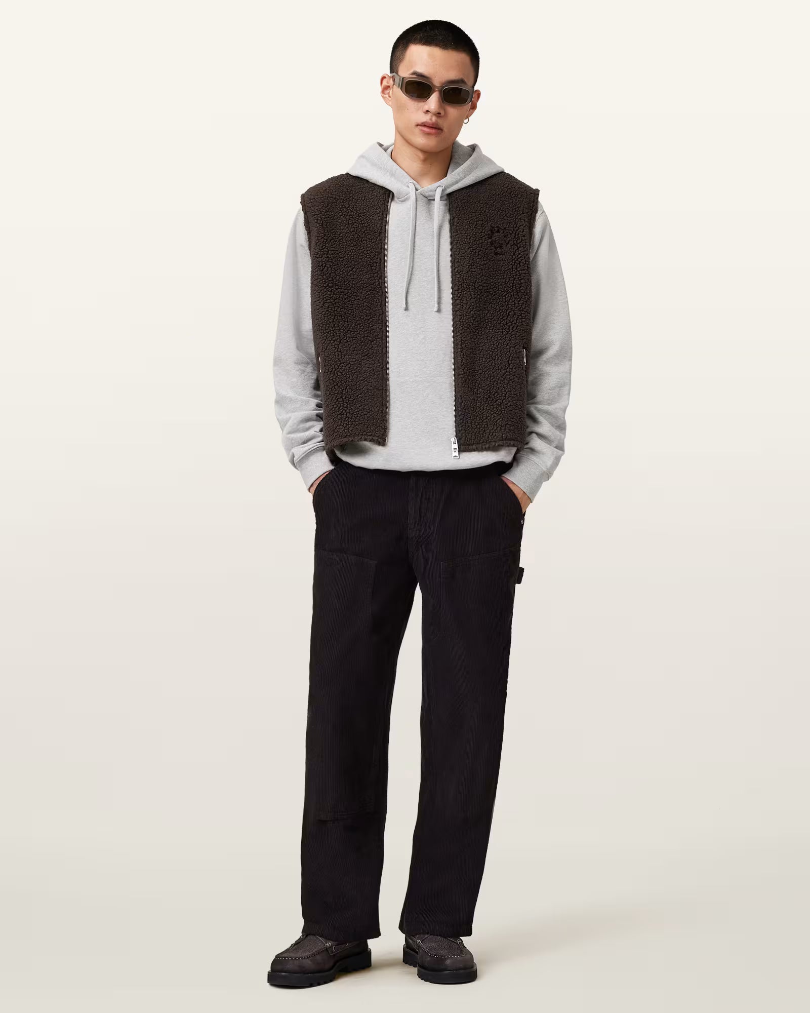 Allsaints - Waved Relaxed Fit Hoodie