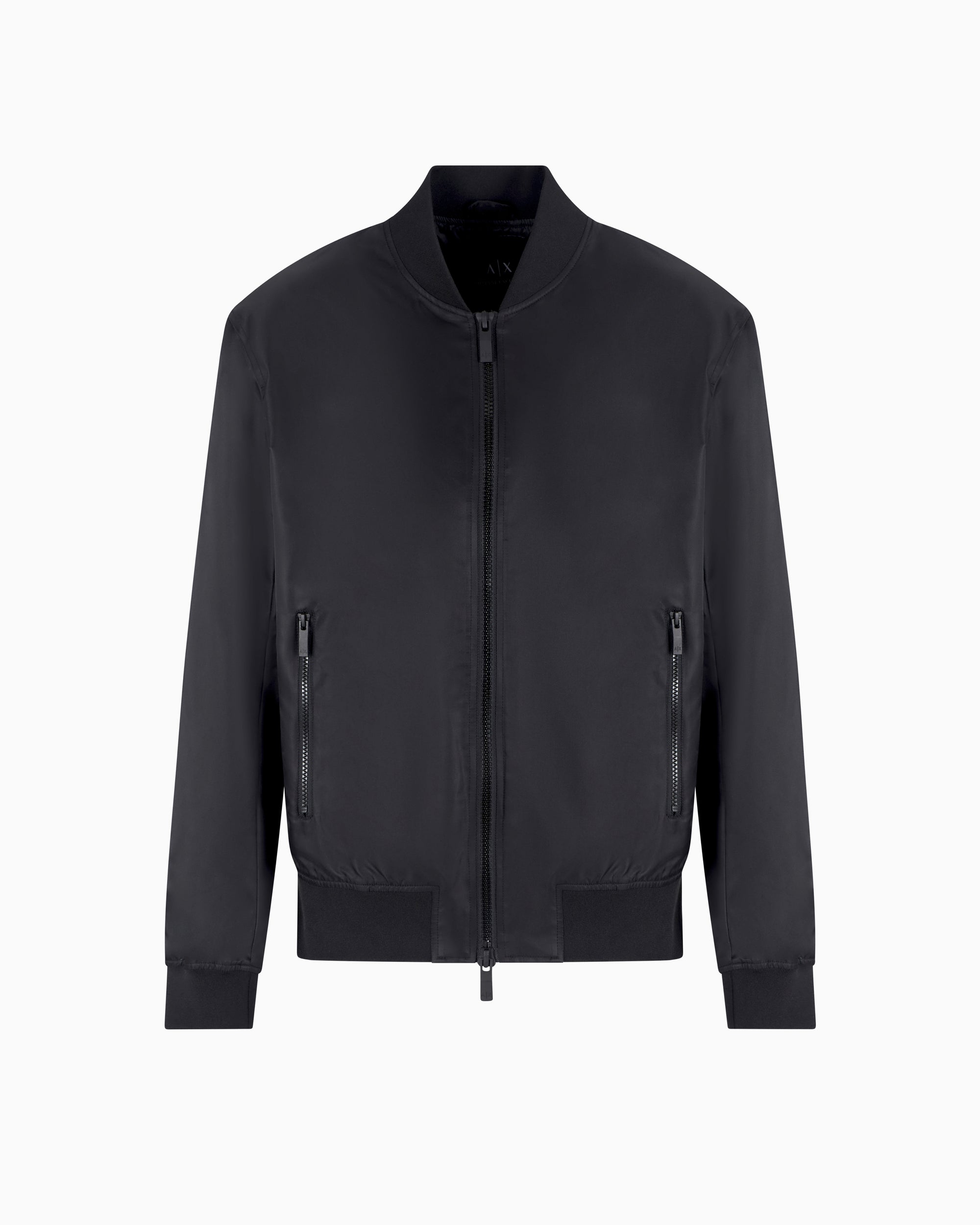 Armani Exchange - Satin Bomber Jacket With Blurred Back Logo