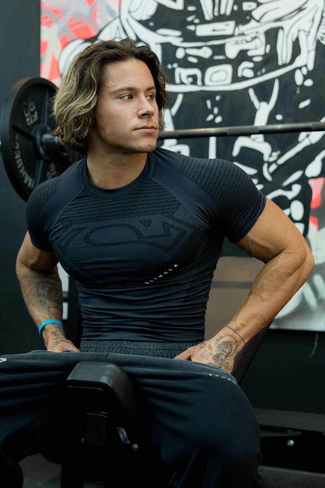 YOUNGLA - 4117 - Superman Compression Tees